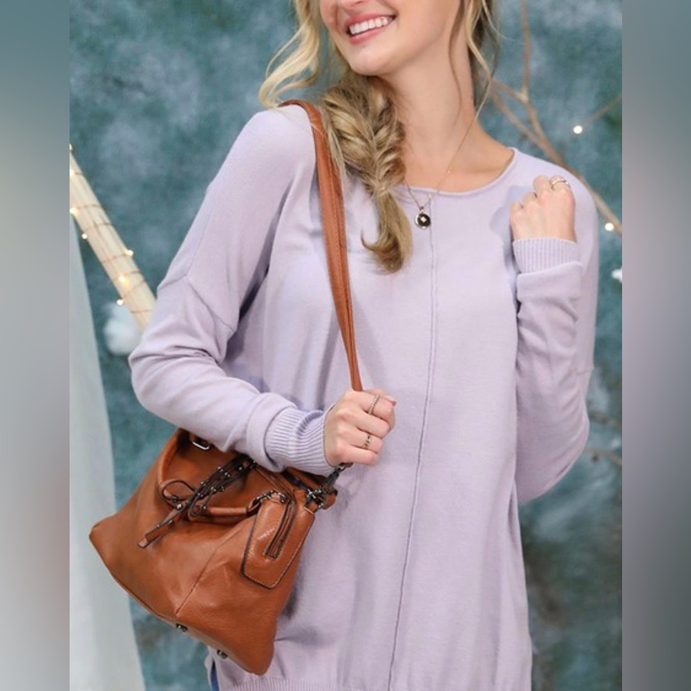 NEW SOFT WOMENS PURPLE SWEATER